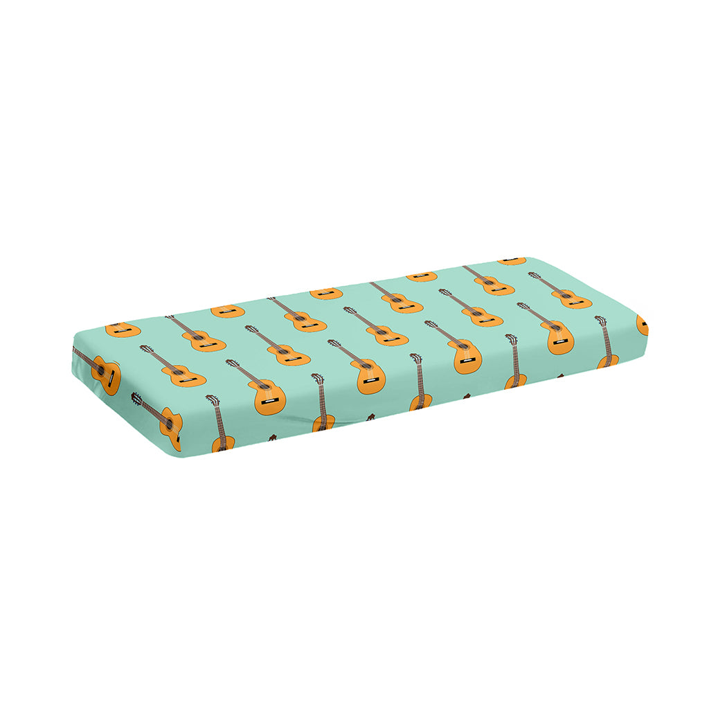 Classical Guitar Pattern Print Piano Keyboard Cover