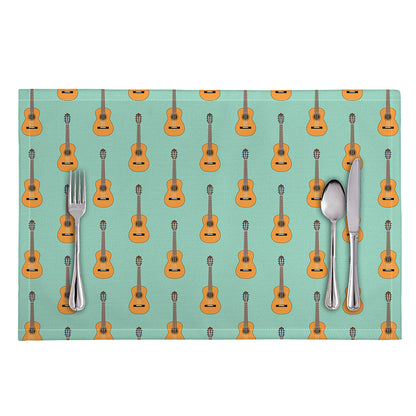 Classical Guitar Pattern Print Placemat
