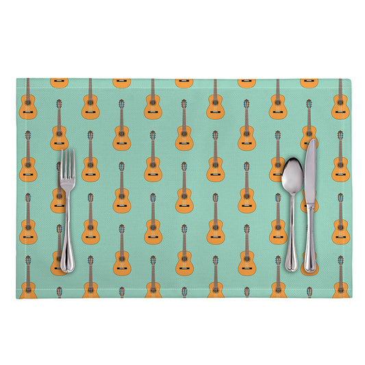Classical Guitar Pattern Print Placemat
