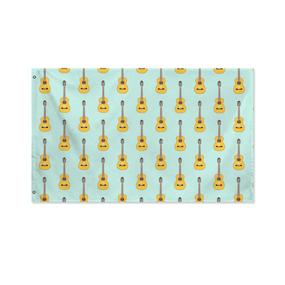Classical Guitar Pattern Print Polyester Flag