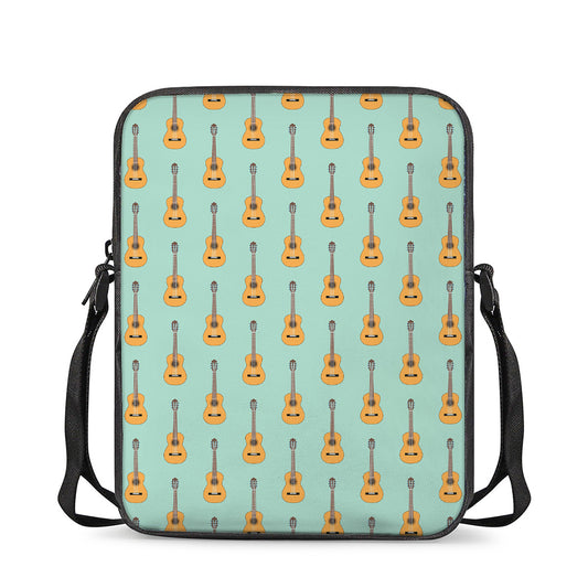 Classical Guitar Pattern Print Rectangular Crossbody Bag