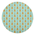 Classical Guitar Pattern Print Round Blanket
