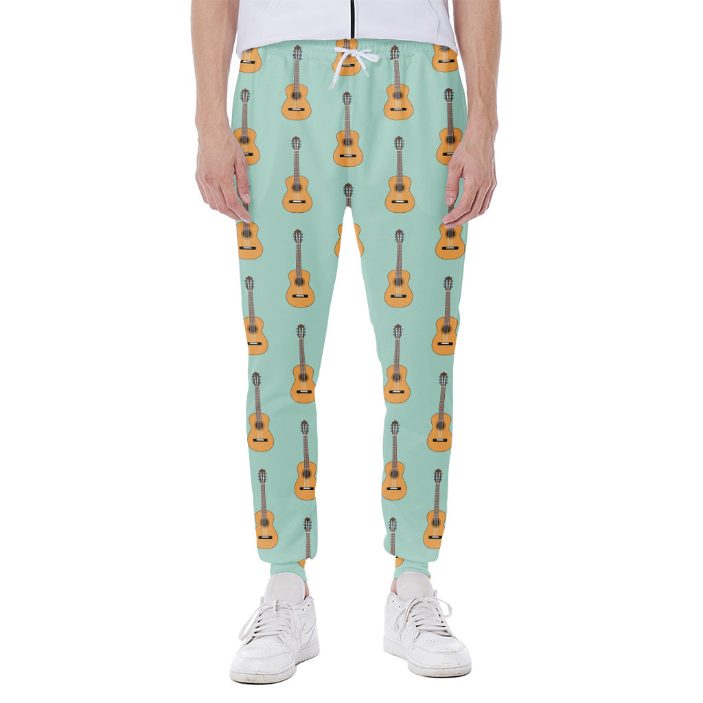 Classical Guitar Pattern Print Scuba Joggers