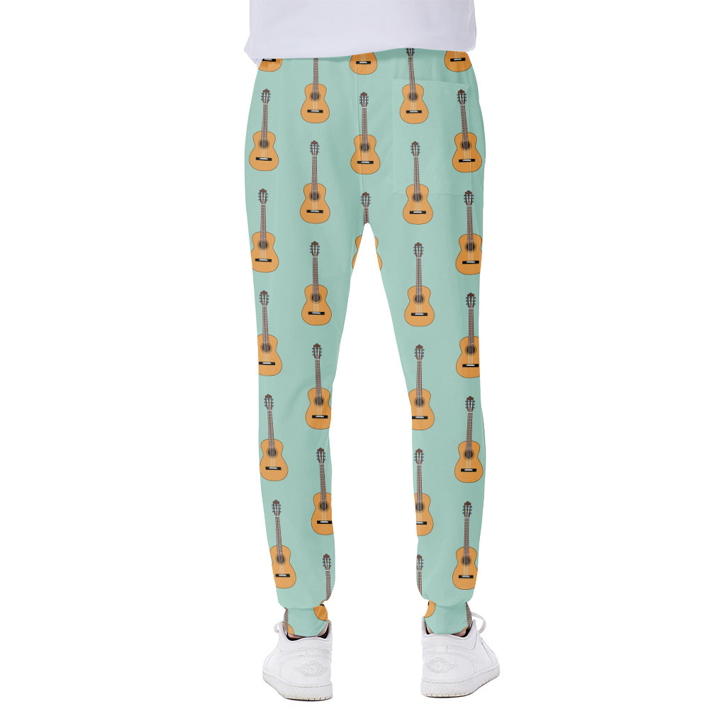 Classical Guitar Pattern Print Scuba Joggers