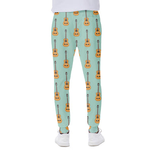 Classical Guitar Pattern Print Scuba Joggers