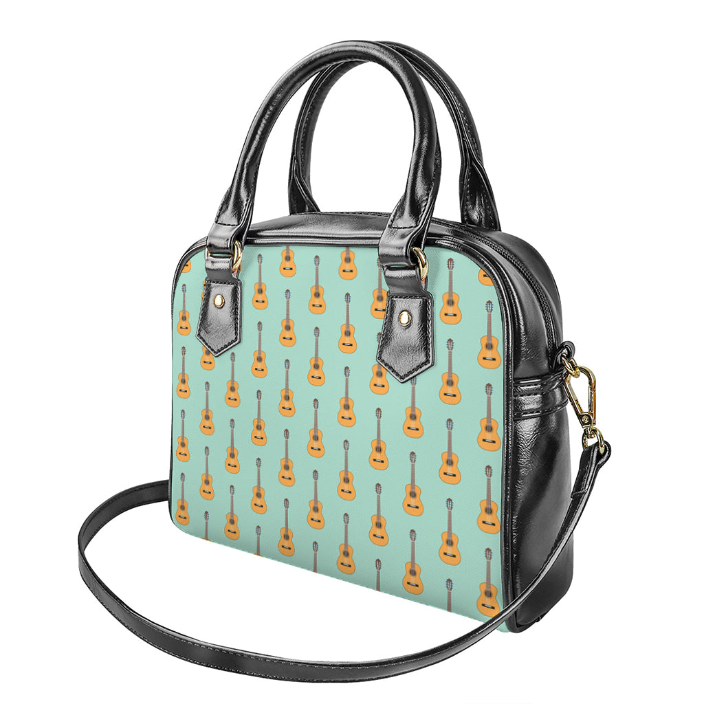 Classical Guitar Pattern Print Shoulder Handbag