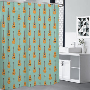 Classical Guitar Pattern Print Shower Curtain