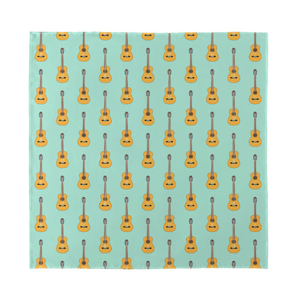 Classical Guitar Pattern Print Silk Bandana