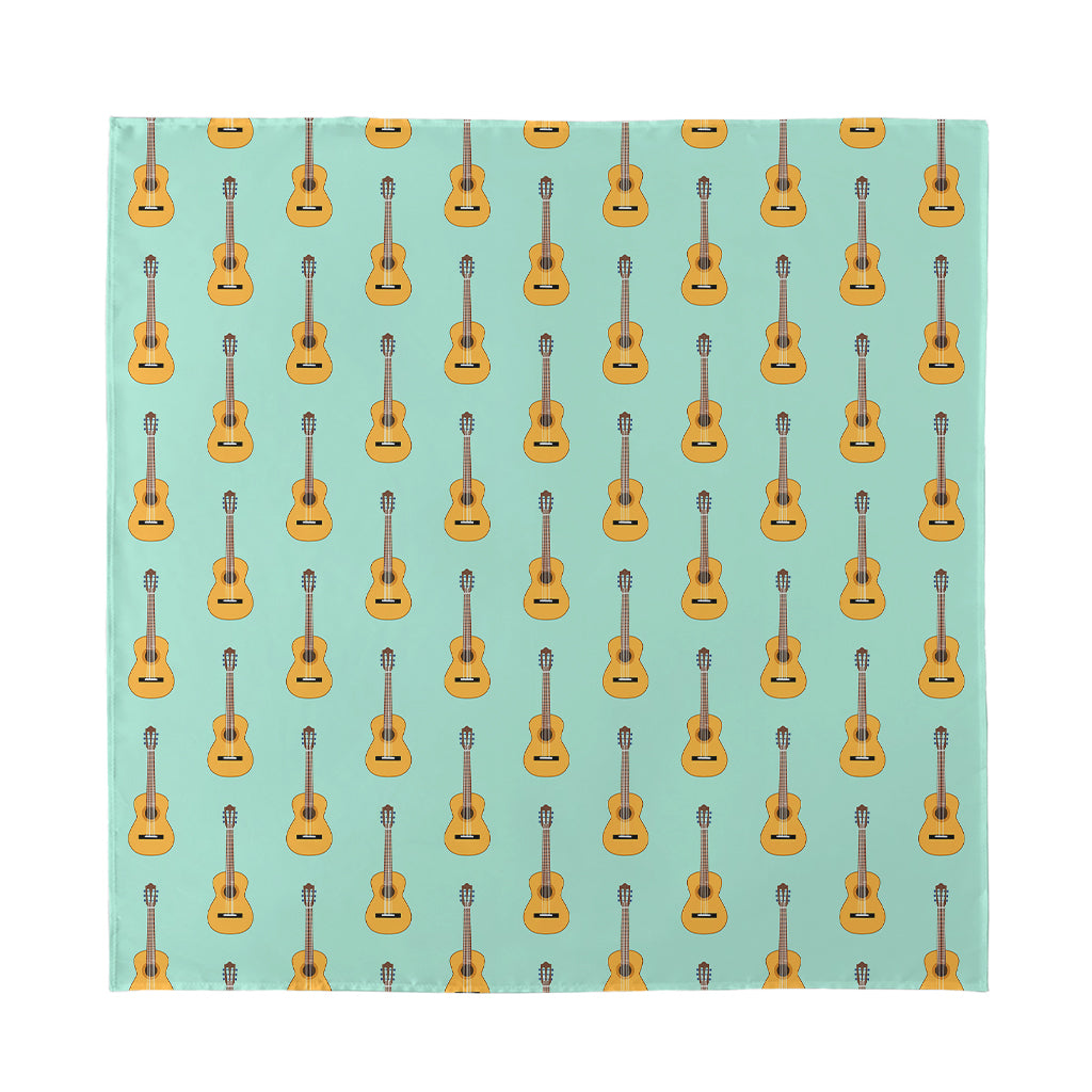 Classical Guitar Pattern Print Silk Bandana