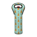 Classical Guitar Pattern Print Single Neoprene Wine Tote