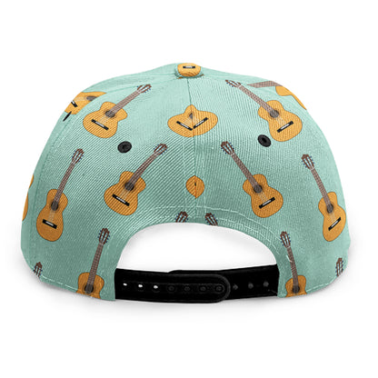Classical Guitar Pattern Print Snapback Cap