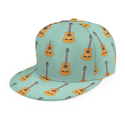 Classical Guitar Pattern Print Snapback Cap