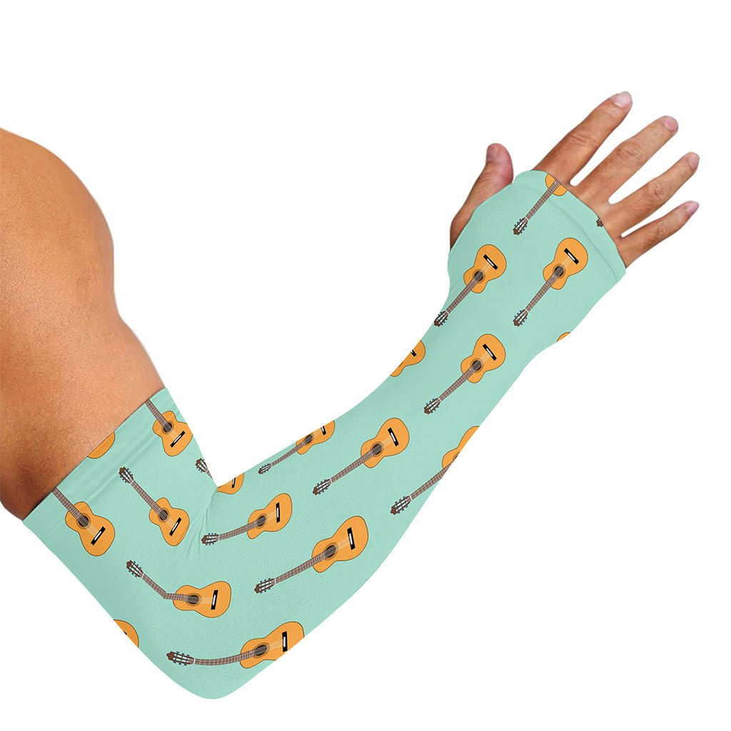 Classical Guitar Pattern Print Sun Protection Arm Sleeves