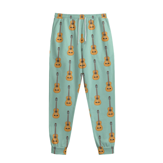Classical Guitar Pattern Print Sweatpants