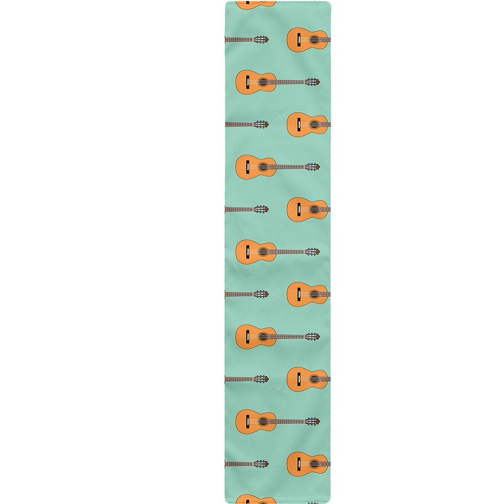 Classical Guitar Pattern Print Table Runner