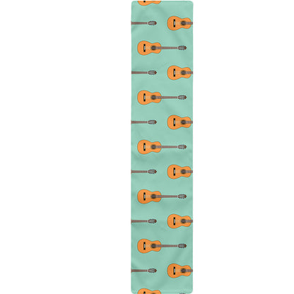 Classical Guitar Pattern Print Table Runner