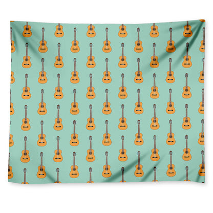 Classical Guitar Pattern Print Tapestry