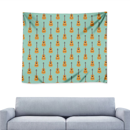 Classical Guitar Pattern Print Tapestry