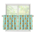 Classical Guitar Pattern Print Tier Curtains