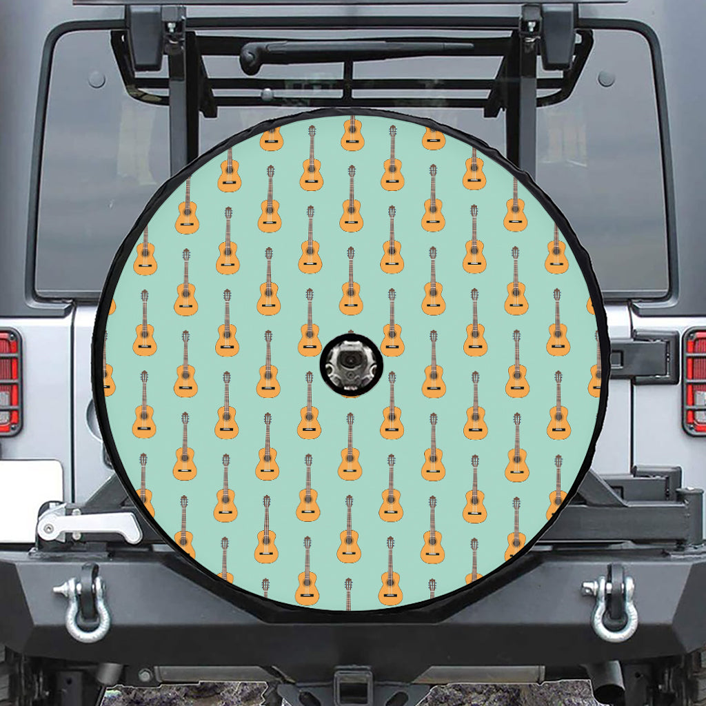 Classical Guitar Pattern Print Tire Cover With Camera Hole