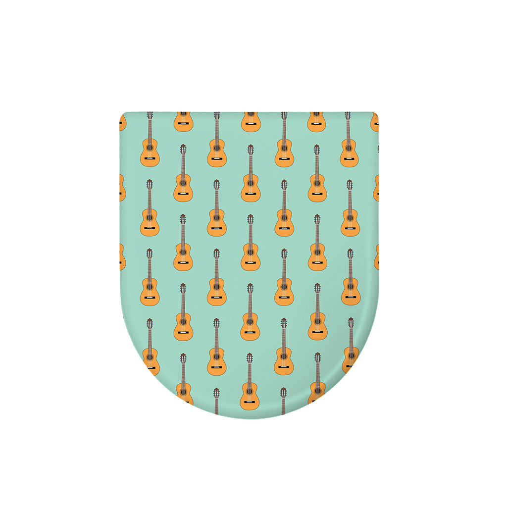 Classical Guitar Pattern Print Toilet Lid Cover