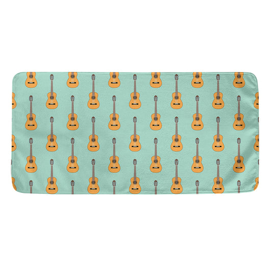 Classical Guitar Pattern Print Towel
