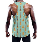 Classical Guitar Pattern Print Training Tank Top