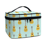 Classical Guitar Pattern Print Travel Makeup Bag