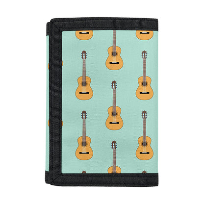 Classical Guitar Pattern Print Trifold Wallet