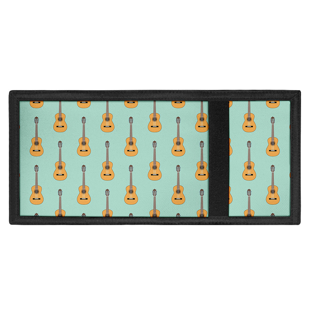Classical Guitar Pattern Print Trifold Wallet