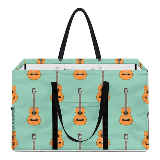 Classical Guitar Pattern Print Utility Tote Bag