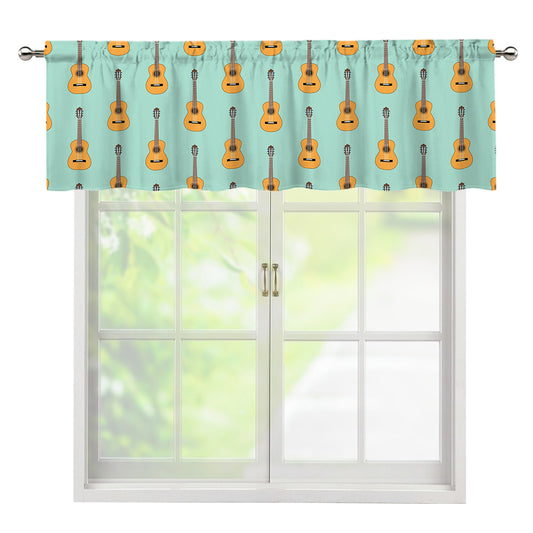 Classical Guitar Pattern Print Window Valance