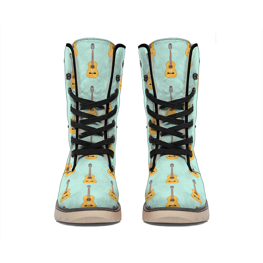 Classical Guitar Pattern Print Winter Boots
