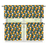 Clover And Beer St. Patrick's Day Print 3 Piece Kitchen Curtains