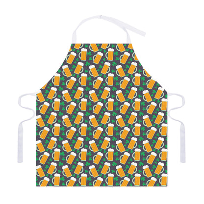 Clover And Beer St. Patrick's Day Print Adjustable Apron