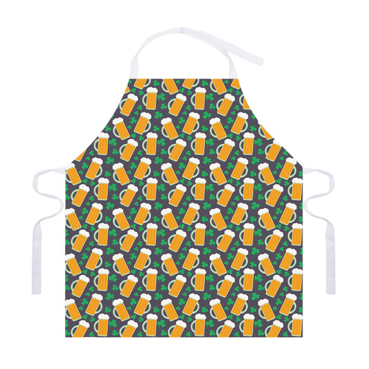 Clover And Beer St. Patrick's Day Print Adjustable Apron