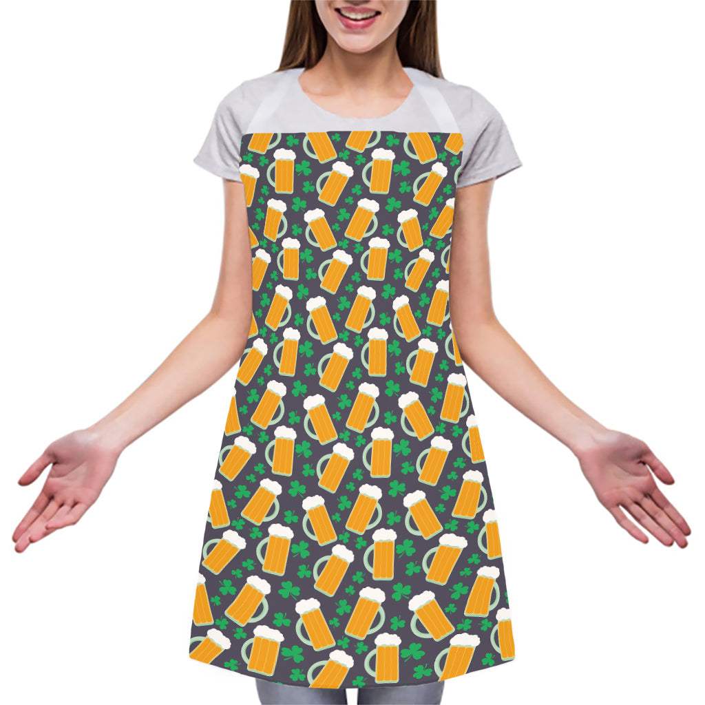 Clover And Beer St. Patrick's Day Print Adjustable Apron