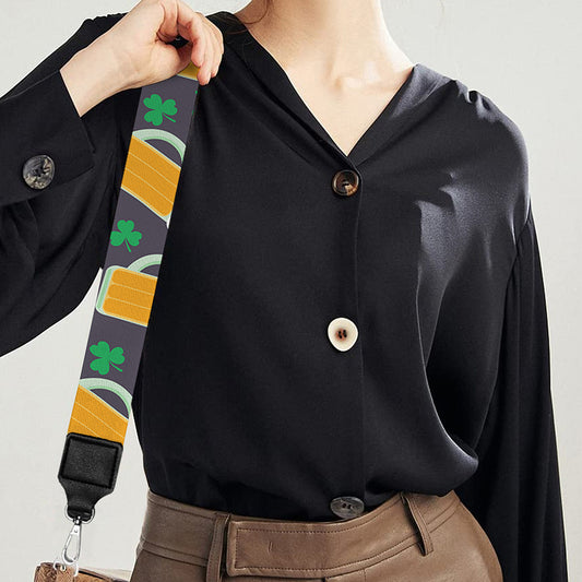 Clover And Beer St. Patrick's Day Print Bag Strap