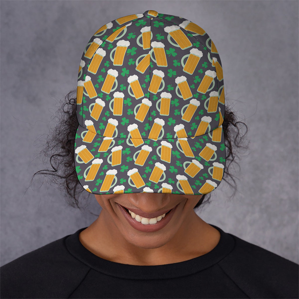 Clover And Beer St. Patrick's Day Print Baseball Cap