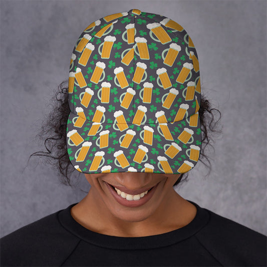 Clover And Beer St. Patrick's Day Print Baseball Cap