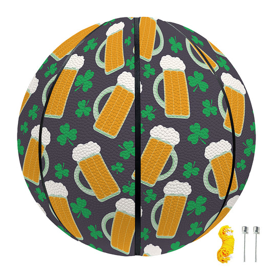 Clover And Beer St. Patrick's Day Print Basketball