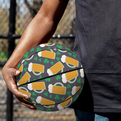 Clover And Beer St. Patrick's Day Print Basketball