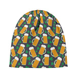 Clover And Beer St. Patrick's Day Print Beanie