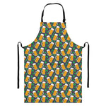 Clover And Beer St. Patrick's Day Print Bib Apron With Pocket