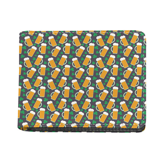Clover And Beer St. Patrick's Day Print Bifold Wallet