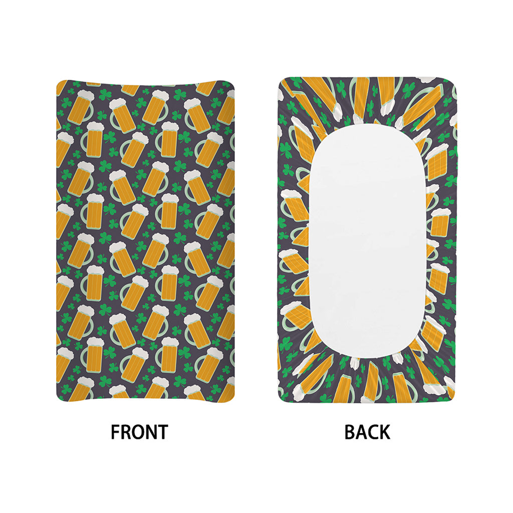 Clover And Beer St. Patrick's Day Print Changing Pad Cover