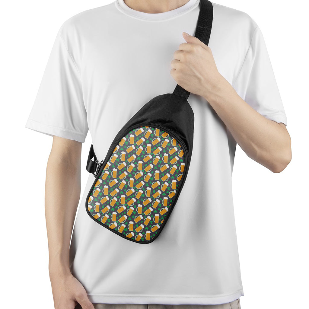 Clover And Beer St. Patrick's Day Print Chest Bag