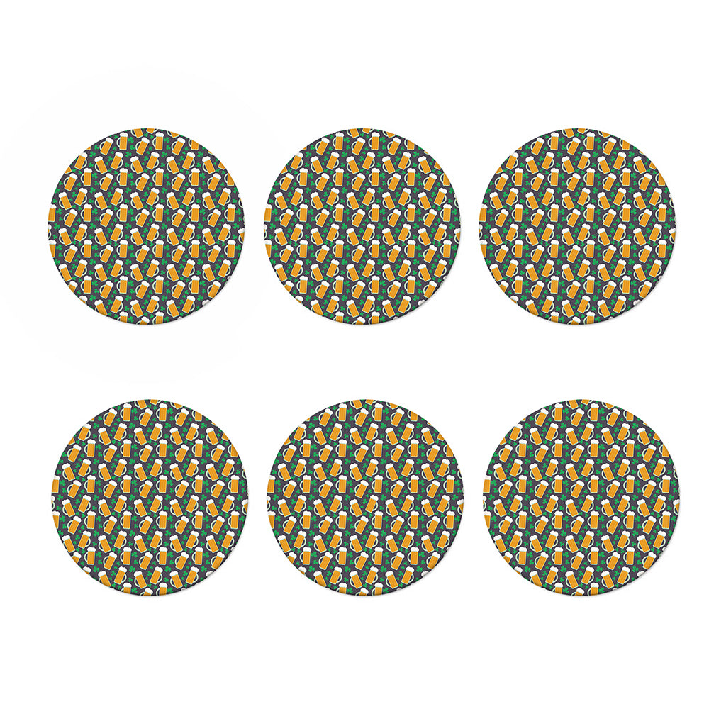 Clover And Beer St. Patrick's Day Print Coaster Set