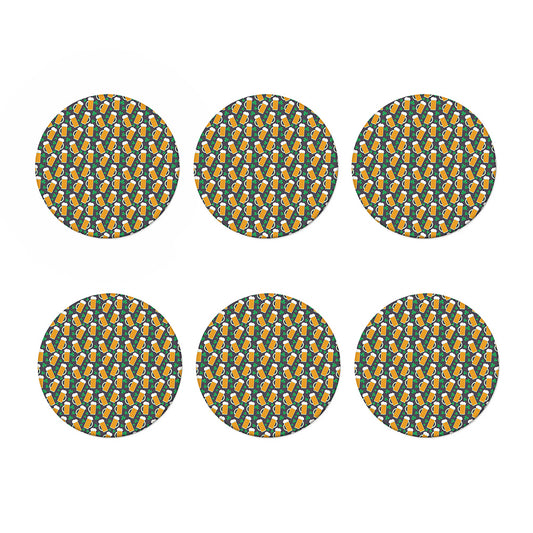 Clover And Beer St. Patrick's Day Print Coaster Set