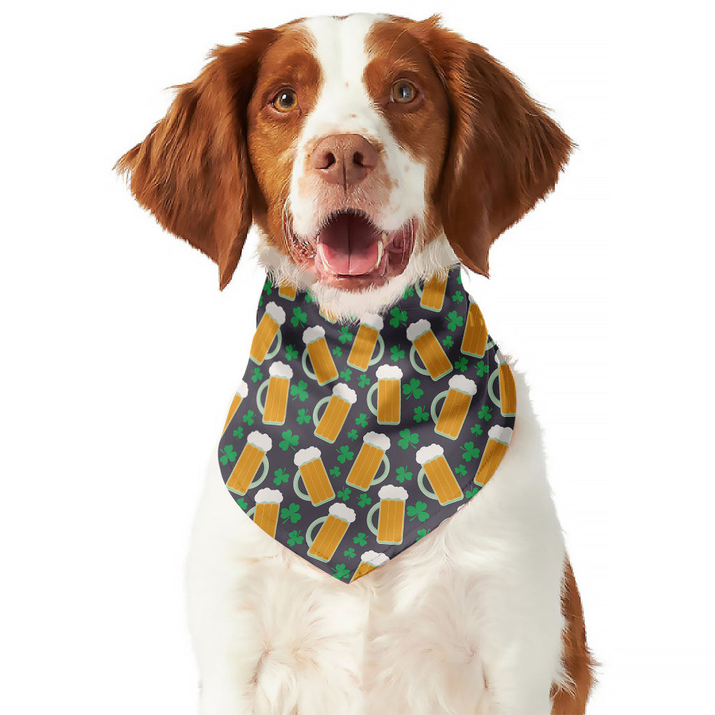 Clover And Beer St. Patrick's Day Print Dog Bandana